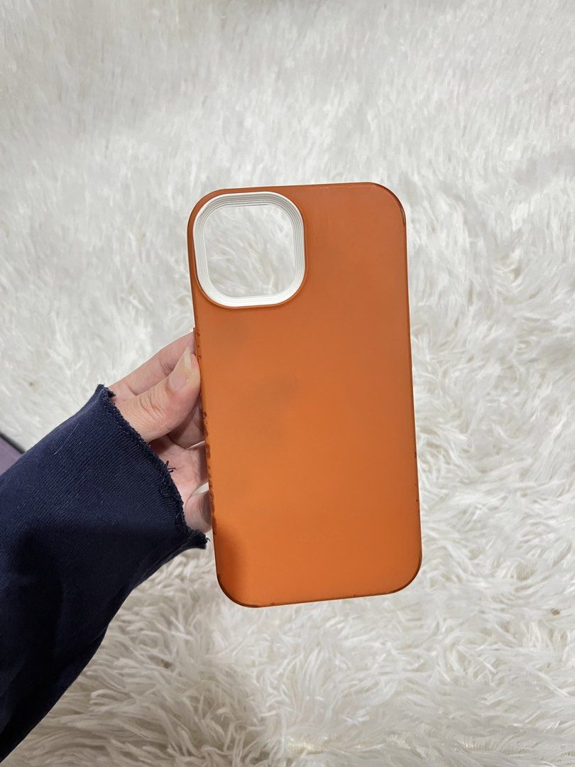 iPhone 13 Case (Category: Cases & Sleeves) located in Valenzuela. Submitted by lovepatt (Listing ID 1467232377, Image 3). Description: - Compatible Model: iPhone 13 - Available Designs: Purple MagSafe leather style, Orange with white camera bezel, Red translucent wavy pattern - Condition: Excellent, well-maintained - Features: Precise cutouts, stylish protection for daily use - Perfect for matching your OOTD or changing up your phone's look.