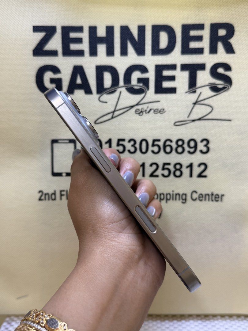 iPhone 16 PRO 128GB SMARTLOCKED (NTC APPROVED) (Category: iPhone 16 Series) located in San Juan City. Submitted by desireebayal96 (Listing ID 1467301679, Image 3). Description: iPhone 16 PRO (NATURAL TITANIUM) * NTC APPROVED * SMARTLOCKED * 128GB * 90% BATTERY HEALTH * 98% SMOOTH * NO ISSUE * NO HISTORY OF REPAIR * NOT REFURBISHED * WORKING FACE ID & TRUETONE * WITH CORD TYPE-C OPEN FOR COD SAME DAY DELIVERY PLUS SHIPPING FEE MESSAGE ME DIRECTLY 