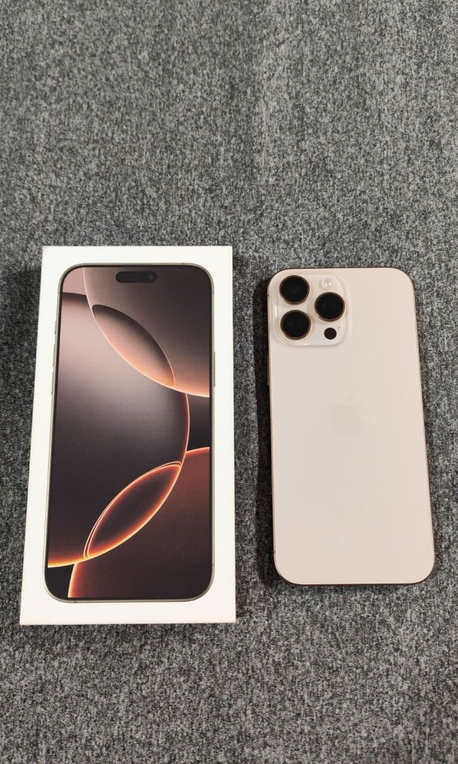 Iphone 16 Pro Max Pristine Condition (Category: iPhone 16 Series) located in Pasig City. Submitted by ecasarmientodv (Listing ID 1467181388, Image 1). Description: Bought Nov 2025 Complete with box With tempered glass since day 1 Factory unlocked - NOT globe or smart locked 100% battery health Free case still in perfect condition, no scratches, no whatever. no history of fall lady-owned, ingat na ingat ☺️ slightly negotiable for sure buyers no hi