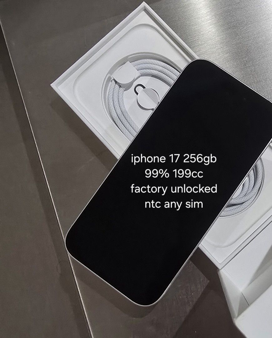 Iphone 17 256gb ntc (Category: iPhone 17 Series) located in Mandaluyong City. Submitted by justinb2007 (Listing ID 1467342640, Image 1). Description: no issue loc mandaluyong no swap price LP 43k low offers ignore.