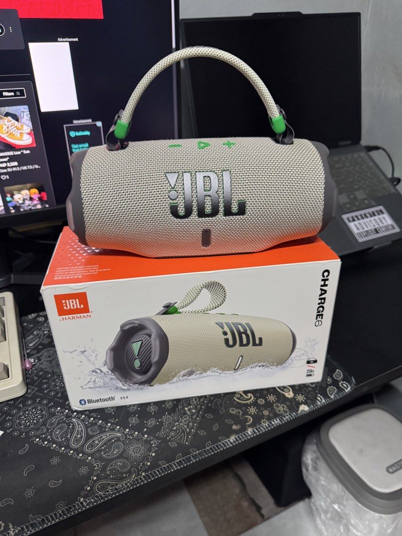 JBL Charge 6 Speaker and EasySing Mic Mini Bundle (Category: Soundbars, Speakers & Amplifiers) located in Caloocan City. Submitted by iamhoncho (Listing ID 1467185259, Image 3). Description: FS : JBL Speaker 6 and Mic mini Almost new, used only on my birthday. Test and check all you want. RFS : Decluttering 📍 North caloocan or QC.