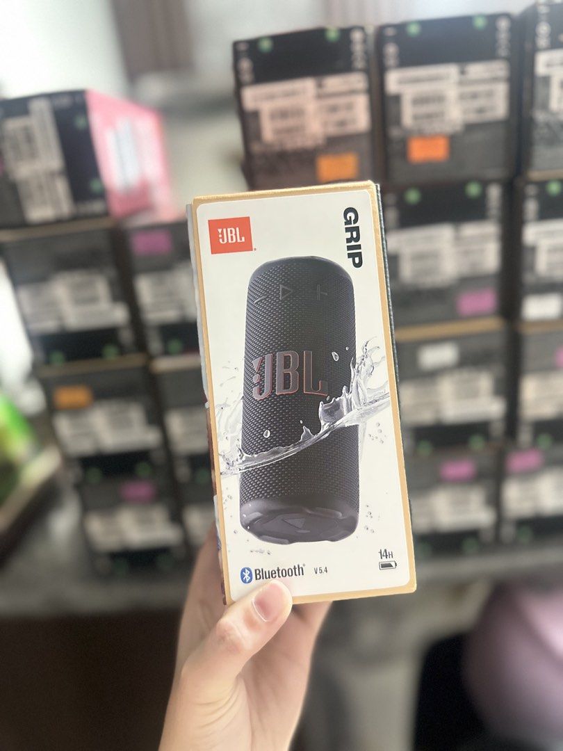 JBL Grip Portable Bluetooth Speaker - Pink (Category: Soundbars, Speakers & Amplifiers) located in San Juan City. Submitted by apallajess87858 (Listing ID 1467203341, Image 2). Description: - 100% Brand New & Factory Boxed - Stylish Pink Color - Bluetooth v5.4 for stable connection - Up to 14 hours of battery life - Waterproof design, perfect for outdoor use - Compact cylindrical shape with convenient top controls.