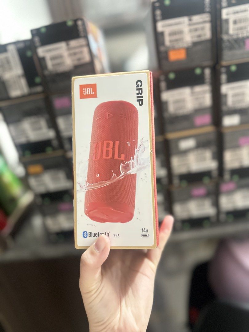JBL Grip Portable Bluetooth Speaker - Pink (Category: Soundbars, Speakers & Amplifiers) located in San Juan City. Submitted by apallajess87858 (Listing ID 1467203341, Image 3). Description: - 100% Brand New & Factory Boxed - Stylish Pink Color - Bluetooth v5.4 for stable connection - Up to 14 hours of battery life - Waterproof design, perfect for outdoor use - Compact cylindrical shape with convenient top controls.
