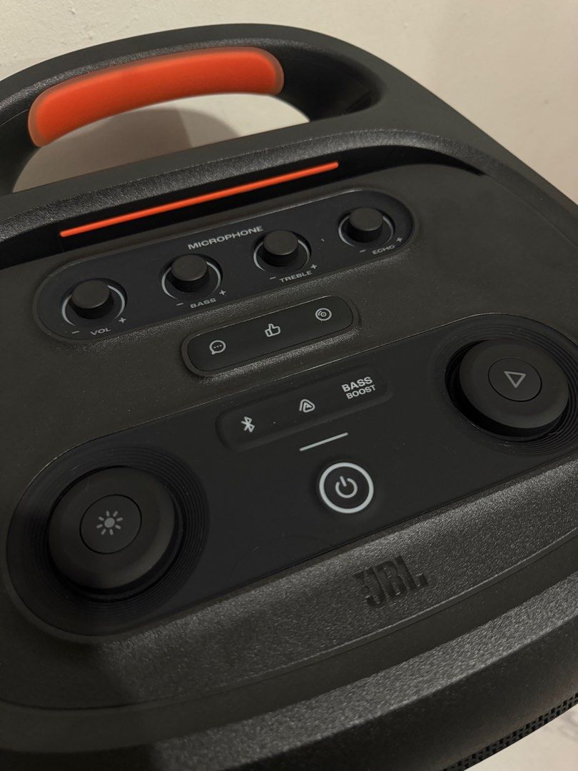 JBL PartyBox 720 Party Speaker (Category: Soundbars, Speakers & Amplifiers) located in Manila. Submitted by mbaneg15 (Listing ID 1467320695, Image 1). Description: For Sale JBL 720 Partybox‼️ Original Price: 59,990 FORSALE: 41,000 No dents and scratches with box. - Brand/Model: JBL720 Party Speaker - Design: Heavy-duty black with signature orange accents and built-in top handle for easy transport - Sound: Massive sound output, ideal for events an