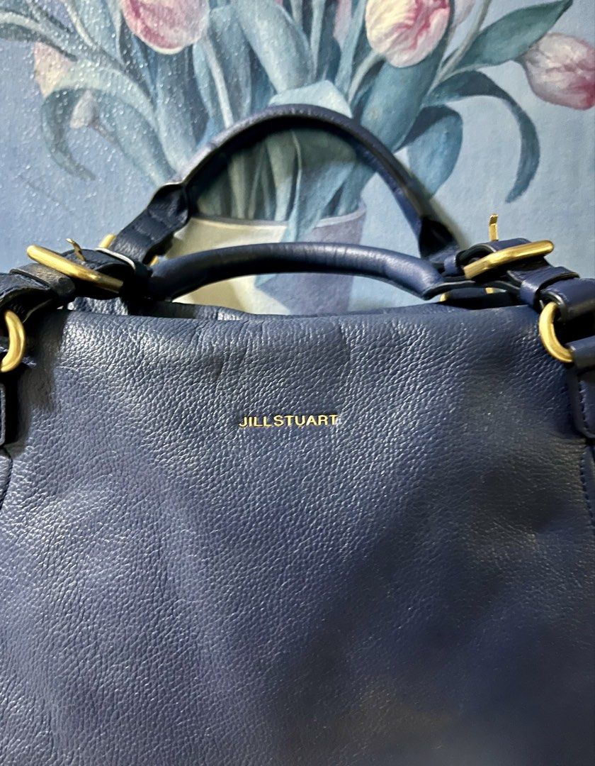 Jills Stuart bag (Category: Cross-body Bags) located in Quezon City. Submitted by madshoppe (Listing ID 1467259545, Image 2). Description: No flaws Med size Navy blue and black With sling Super nice leather Brass gold hardware.