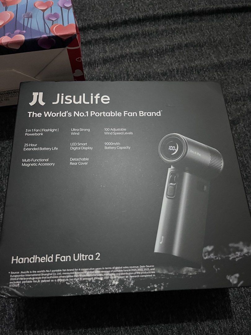 JisuLife Handheld Fan Ultra 2 (Category: Fans) located in Manila. Submitted by mightydragon.eb647a (Listing ID 1467231468, Image 2). Description: JISULIFE ULTRA 2 FOR 3000 php - Brand new in original box with complete accessories - Color: Sleek Dark Grey - 9000mAh battery capacity with powerbank function - 100 adjustable speed levels for ultra strong airflow - Built-in flashlight and LED smart digital display - 3-in-1 portable design with detacha