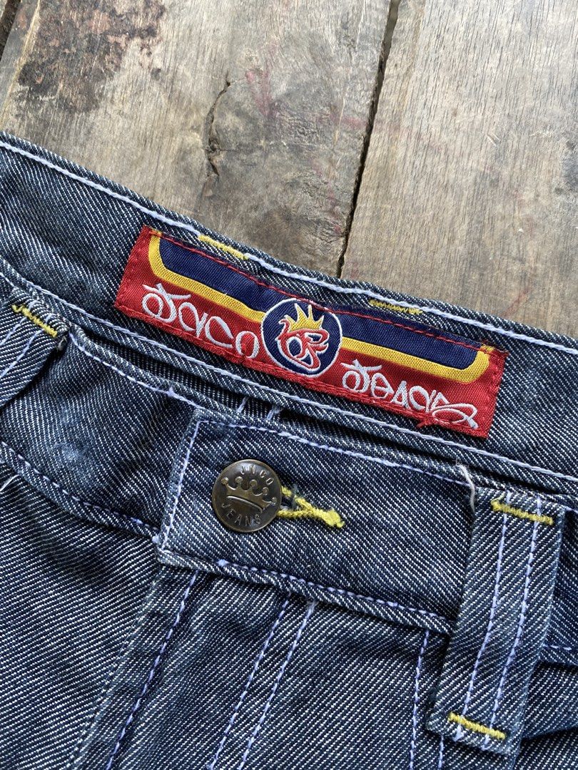 JNCO SOLIDSTATE W-SIDES YELLOW STRIPES THAI (Category: Jeans) located in Manila. Submitted by bottomswrldwidev2 (Listing ID 1467297381, Image 3). Description: 📍JNCO SOLIDSTATE W-SIDES YELLOW STRIPES THAI | WIDELEG Waist: 30-31 Lenght: 45 Thigh: 13 Hem: 14.5 Condi: 10/10 - goodcondition (this thai pair is so sick❤️‍🔥) •for thai collectors .