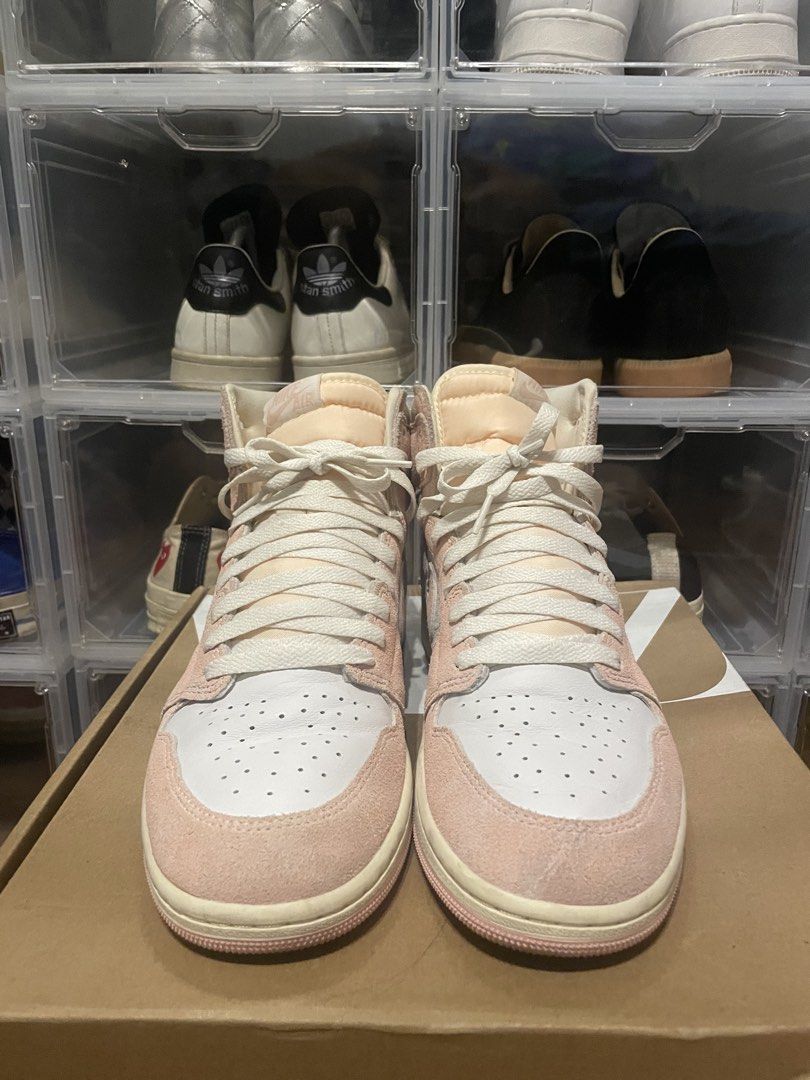 Jordan 1 High Washed Pink (Category: Sneakers) located in Paranaque City. Submitted by arandiazion (Listing ID 1467316692, Image 2). Description: Jordan 1 High Washed Pink (Women’s Exclusive Colorway) Size 11.5W/10M (Rare size) Condition 9.5/10 (NO STAR LOSS) Price: ₱4,500 ONLY No Inclusions / Pair Only Location: Better Living Parañaque .