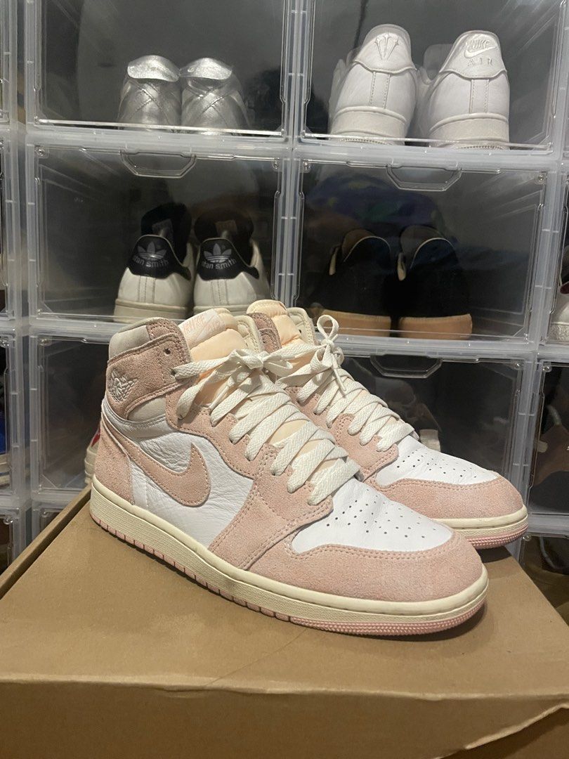 Jordan 1 High Washed Pink (Category: Sneakers) located in Paranaque City. Submitted by arandiazion (Listing ID 1467316692, Image 1). Description: Jordan 1 High Washed Pink (Women’s Exclusive Colorway) Size 11.5W/10M (Rare size) Condition 9.5/10 (NO STAR LOSS) Price: ₱4,500 ONLY No Inclusions / Pair Only Location: Better Living Parañaque .