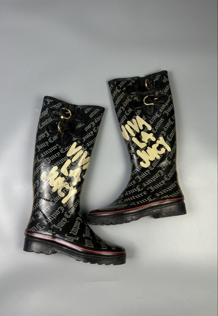 Juicy Couture Boots y2k Authentic (Category: Boots) located in Manila. Submitted by reclaim.13 (Listing ID 1467268155, Image 1). Description: Juicy Couture Boots - 100% Authentic - Size 39-40 - need minimal cleaning - good condition - no sol rep .