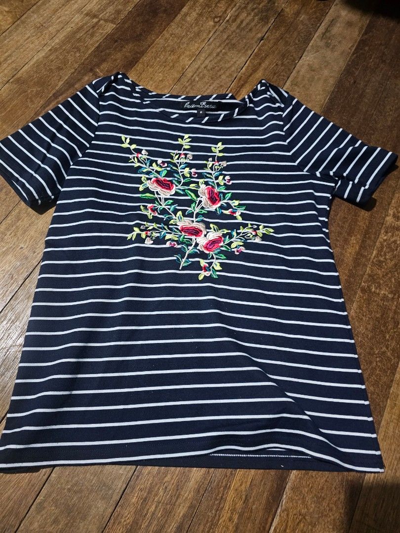 Kamiseta embroidered top blouse medium (Category: Blouses) located in Manila. Submitted by onlinesmartshopping12 (Listing ID 1467305027, Image 1). Description: no issue.