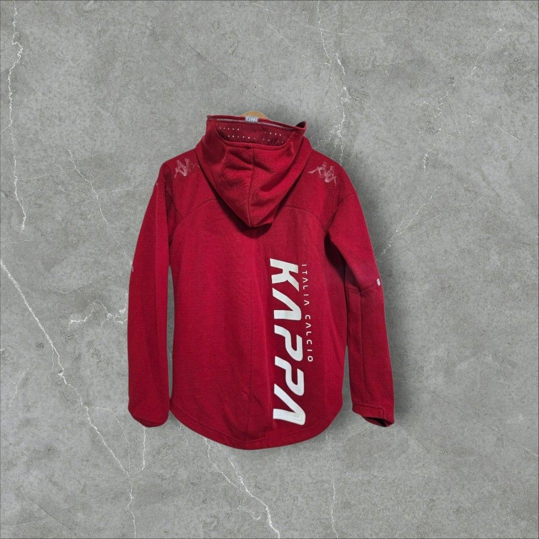 Kappa fullzip red hoodie (Category: Coats, Jackets and Outerwear) located in Baguio. Submitted by fadexquisite (Listing ID 1467170768, Image 2). Description: Kappa fullzip red hoodie Small 25x20 Excellent condition 600 plus ship fee.