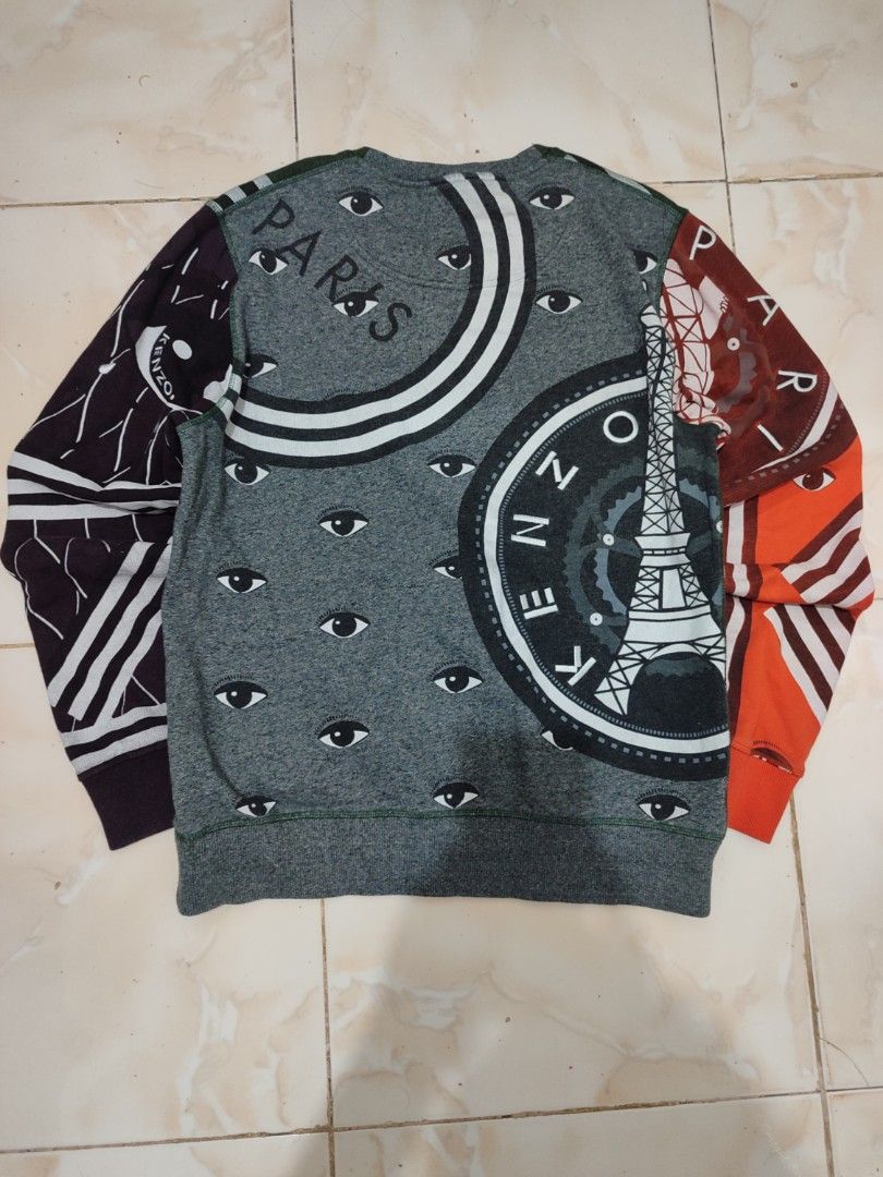KENZO 2015 MULTI ICON COLLAGE SWEATSHIRT LIMITED EDITION (Category: Luxury Apparel) located in Pagadian. Submitted by miraculouspat (Listing ID 1467273637, Image 2). Description: L 26 W 20 NO ISSUE KENZO IS EMBROIDERED AUTHENTIC.