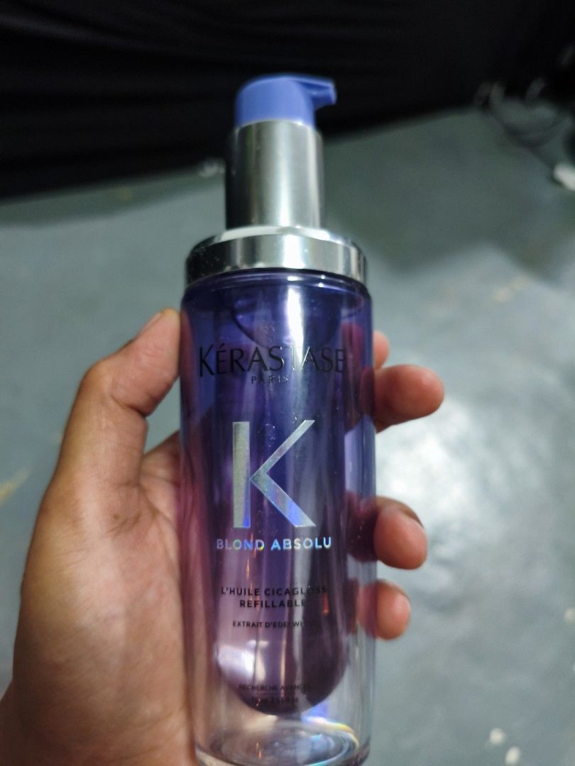 Kerastase Blond Absolu w/ Refill 70ML new (Category: Hair) located in Cavite. Submitted by cappfinds86177 (Listing ID 1467276209, Image 2). Description: guaranteed original sira box ng refill will still include for authenticity check walang box ung main can see video for both guaranteed original 3800 bundle 70ml each total of 140ml cod lalamove or shipping.