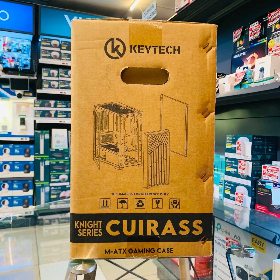 Keytech Cuirass M-ATX Tempered Glass PC Computer Case Black (Category: Computer Parts) located in Makati City. Submitted by slaccessoriesshop (Listing ID 1467347797, Image 2). Description: Keytech Cuirass M-ATX Tempered Glass PC Computer Case Black ✅ SAME DAY DELIVERY (within NCR and Cavite area) ✅ ORIGINAL / BRAND NEW/ SEALED ✅ We issue Sales Invoice (BIR registered) ✅ Open for Retail and Bulk Orders ✅ Store walk-in or pick-up ✅ 7 days replaceme