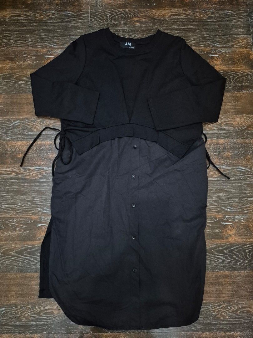 Korean Black Long Dress (Category: Dresses) located in Santa Cruz. Submitted by deenem (Listing ID 1467178712, Image 2). Description: Like New😍👌 No flaws👌 Can fit M-L Asian (Measurements laid flat in inches) Bust:19-19.5 Armhole:8.5 Lenght: 39.