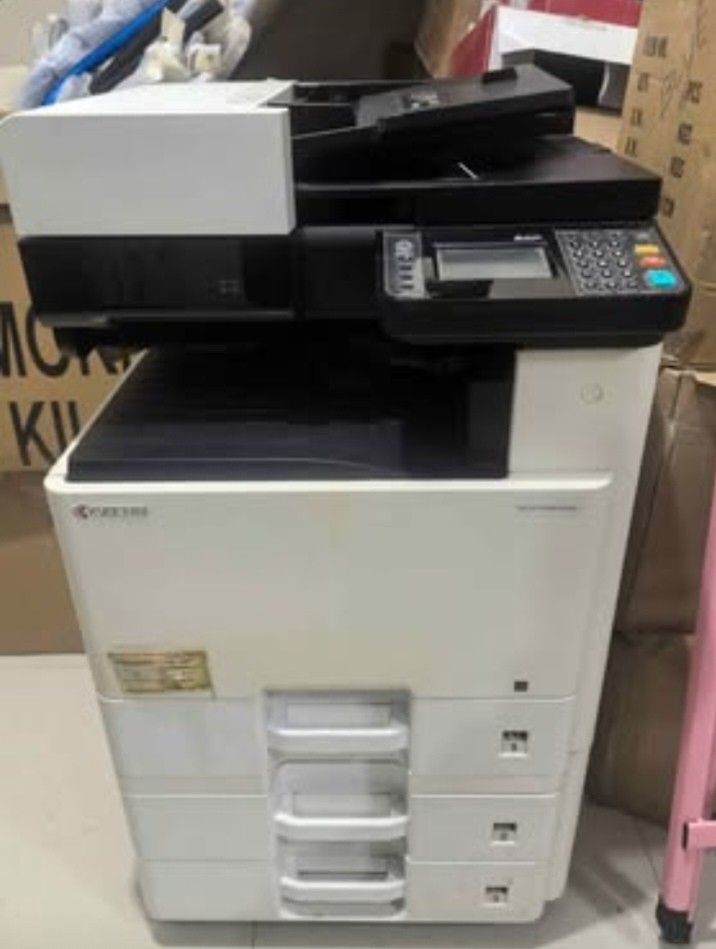 Kyocera ECOSYS M8124cidn (Category: Printers, Scanners & Copiers) located in Cavite. Submitted by petmail (Listing ID 1467353894, Image 1). Description: Kyocera ECOSYS M8124cidn Multi-color Copier with Multi-functions: Print, Copy, Scan, Email - High speeds up to 24 ppm b&w / 24 ppm color - 4.3" color TSI - intuitive user interface - High quality output up to 1200 x 1200 dpi - Standard Apple AirPrint, Google Cloud Print, Mopria Print Service and 