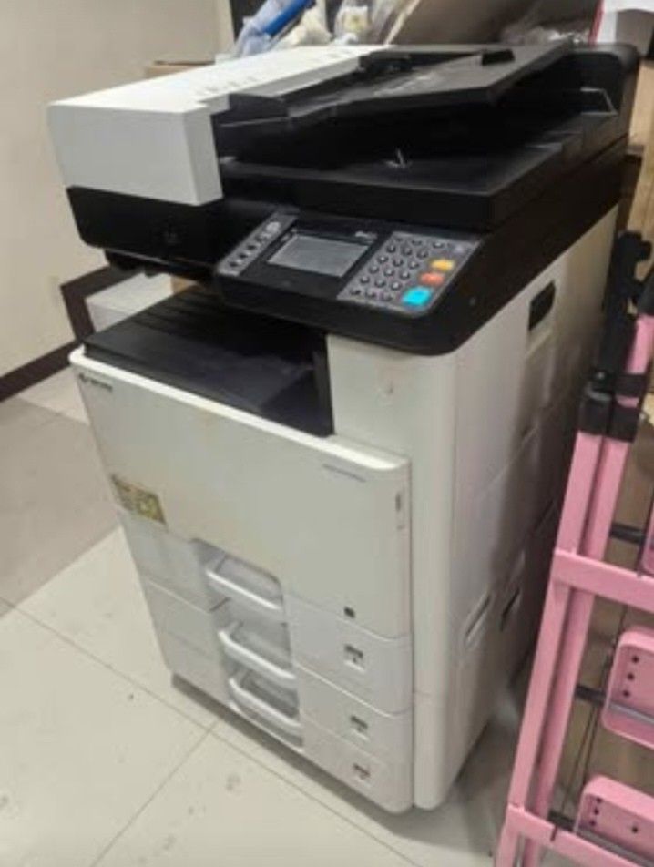 Kyocera ECOSYS M8124cidn (Category: Printers, Scanners & Copiers) located in Cavite. Submitted by petmail (Listing ID 1467353894, Image 2). Description: Kyocera ECOSYS M8124cidn Multi-color Copier with Multi-functions: Print, Copy, Scan, Email - High speeds up to 24 ppm b&w / 24 ppm color - 4.3" color TSI - intuitive user interface - High quality output up to 1200 x 1200 dpi - Standard Apple AirPrint, Google Cloud Print, Mopria Print Service and 