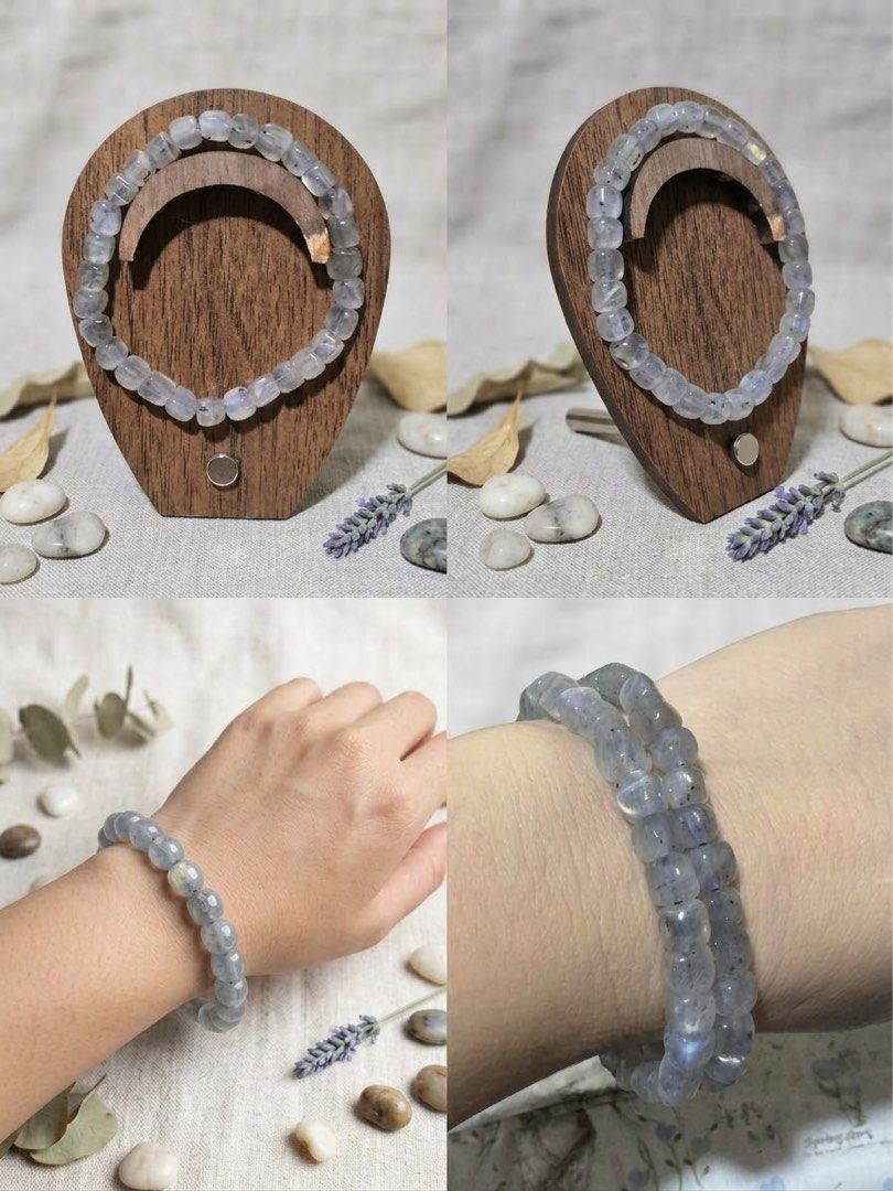 LABRADORITE 🍉 B1_JC059 (Category: Bracelets) located in Bulacan. Submitted by selling_low_by_bella_ben (Listing ID 1467274336, Image 2). Description: LABRADORITE 🍉 B1_JC059 🏷️ 320 each (2pcs) 6+ mm bead size 16.5 cm wrist size .
