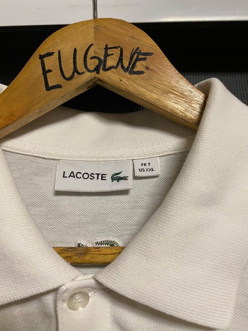 Lacoste (Category: Tshirts & Polo Shirts ) located in Bacoor. Submitted by theplugthrifted (Listing ID 1467226716, Image 3). Description: lacoste casual poloshirt white size fr 7 dimension 22.5x30 vgood condition 🏷️₱880+sf cavite location dm for fast transaction unli vouch!.