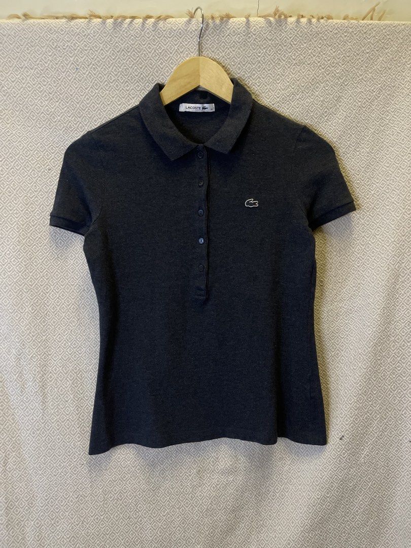 Lacoste gray polo shirt (Category: Shirts) located in Manila. Submitted by hypestock_mnl (Listing ID 1467206119, Image 1). Description: - stylish - perfect for casual wear - great fit - in good condition - minimal signs of usage - 9/10 - money worth! - see pics for details/issue.