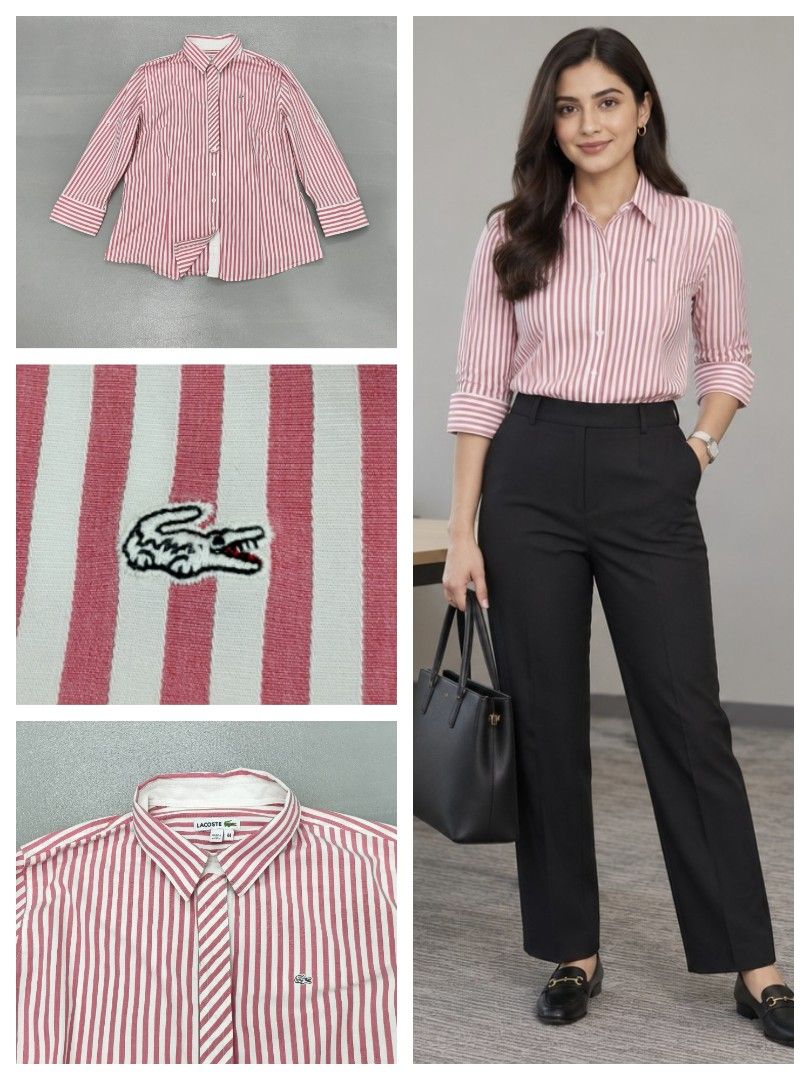 LACOSTE MEDIUM (Category: Others Tops) located in Cagayan de Oro. Submitted by ladiescollections.ph (Listing ID 1467362711, Image 1). Description: ---LA🐊🐊🐊 ---100% AUTHENTIC ---SIZE 44 W-19 L-24.5 ---BEST FIT TO MEDIUM ---PLS REFER TO DIMENSIONS ---EXCELLENT CONDITION 9.5/10 ---NO ISSUE ---SUPER NICE COLOR ❤️ ---950 ONLY.