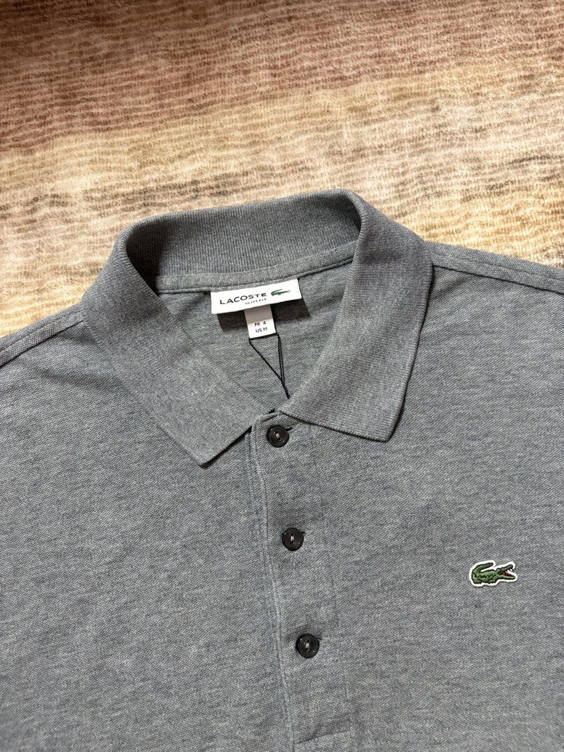 Lacoste Slimfit Gray Poloshirt (Category: Tshirts & Polo Shirts ) located in Antipolo. Submitted by thearchivesproject (Listing ID 1467318986, Image 2). Description: 20 width 27 length.