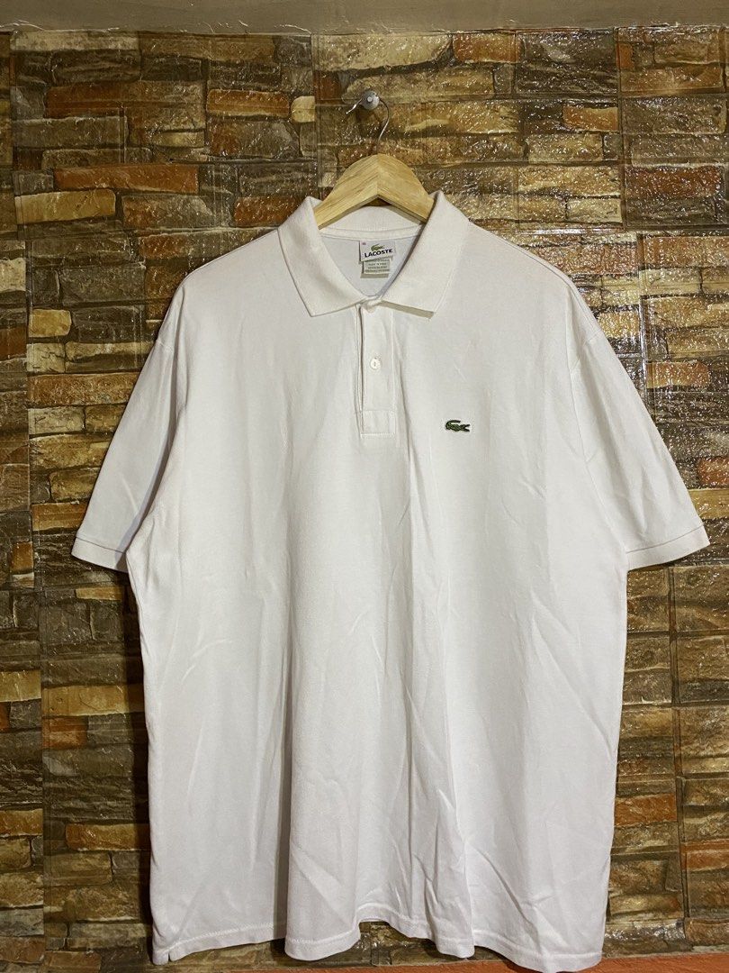 Lacoste white polo shirts (Category: Tshirts & Polo Shirts ) located in Cebu City. Submitted by arsenyong (Listing ID 1467304905, Image 1). Description: 24 by 29 Excellent 9.5/10 color ate Issue: minimal stain /washable Need wash only .