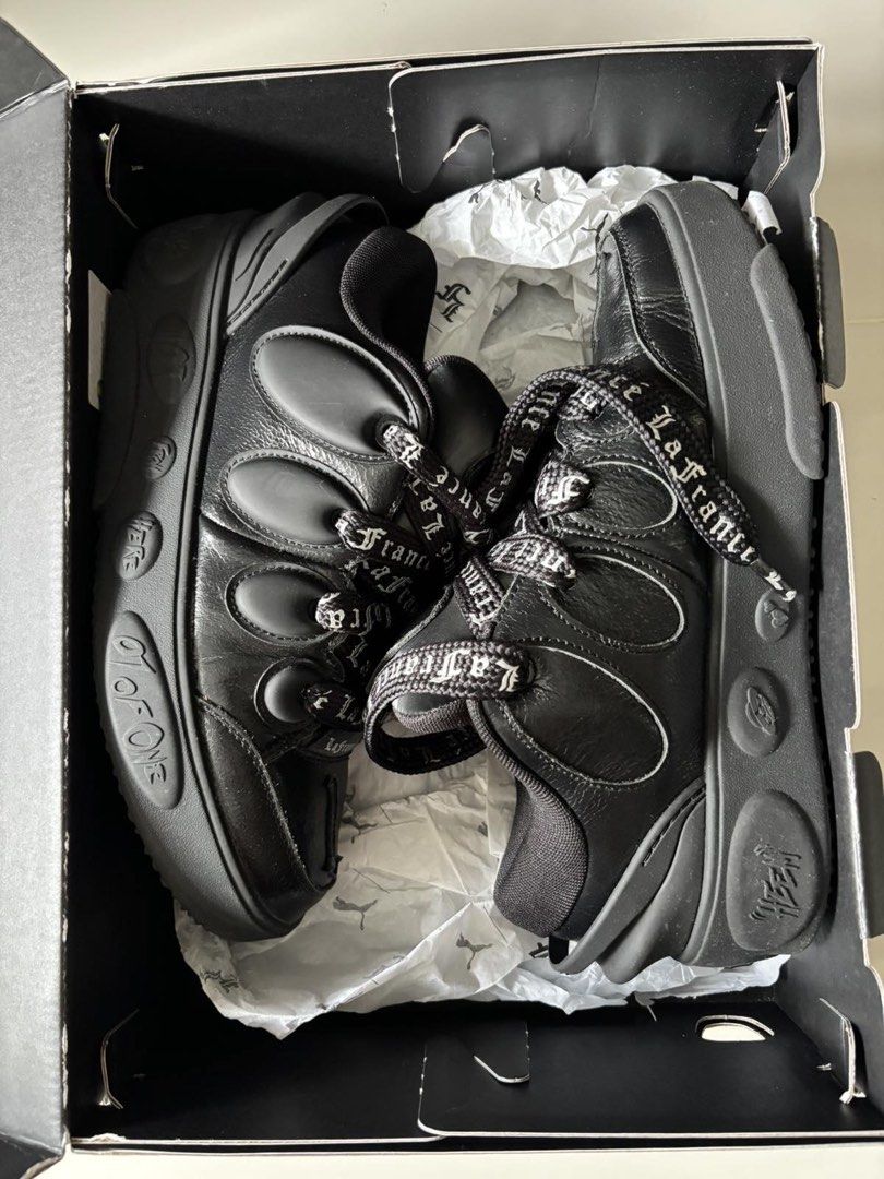 LaMelo Ball’s Puma LaFrancé (Category: Dress Shoes) located in Makati City. Submitted by allaboutthrift199x (Listing ID 1467325402, Image 2). Description: LaFrancé Black Chrome Sneakers Unisex 3x used only malling Very good condition 9.5/10 With Box 4000 + SF Taguig City Pwede din pick up sa malapit PM!.