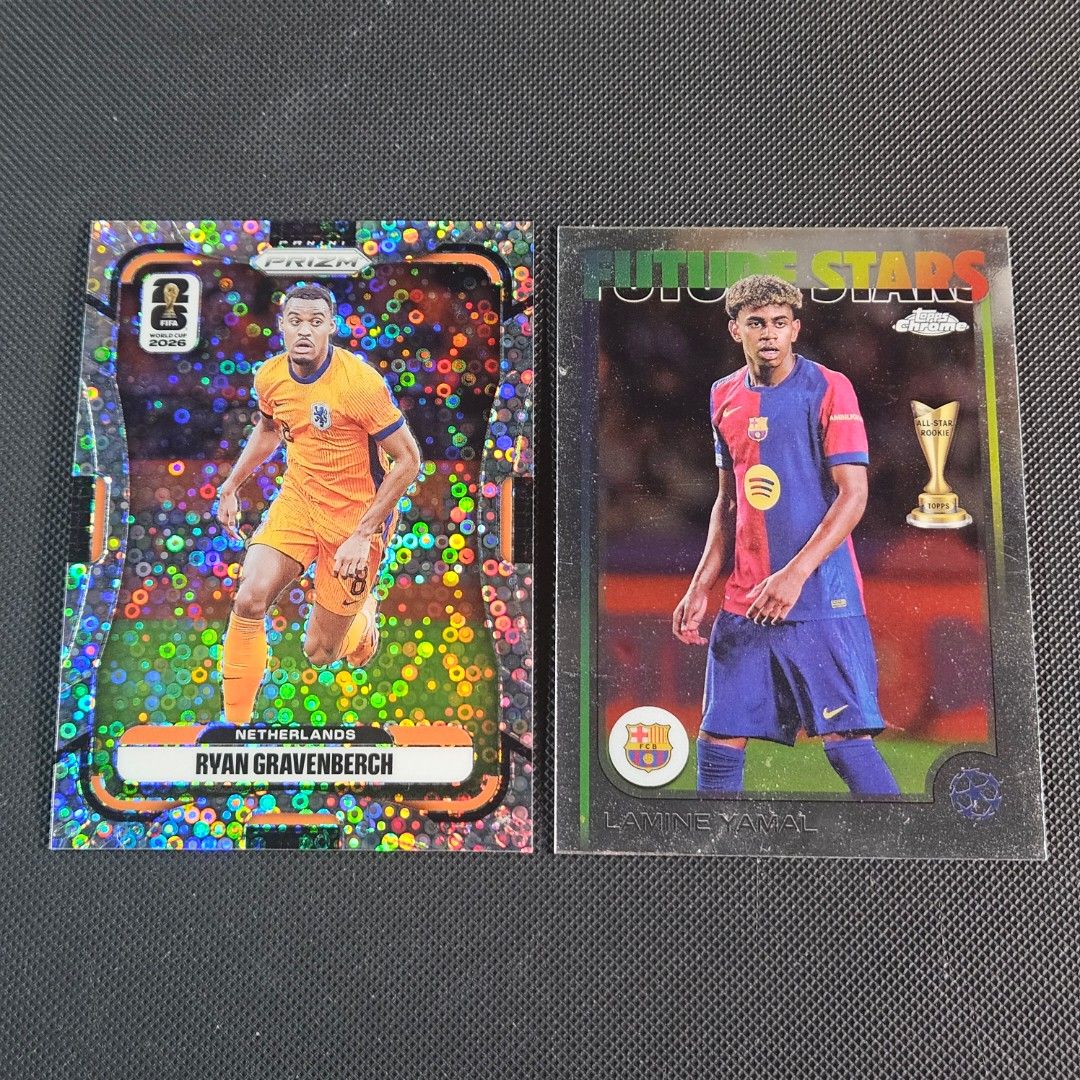 Lamine Yamal, Ryan Gravenberch (Category: Raw Singles) located in Las Pinas. Submitted by kapkards (Listing ID 1467253994, Image 1). Description: 500 each.