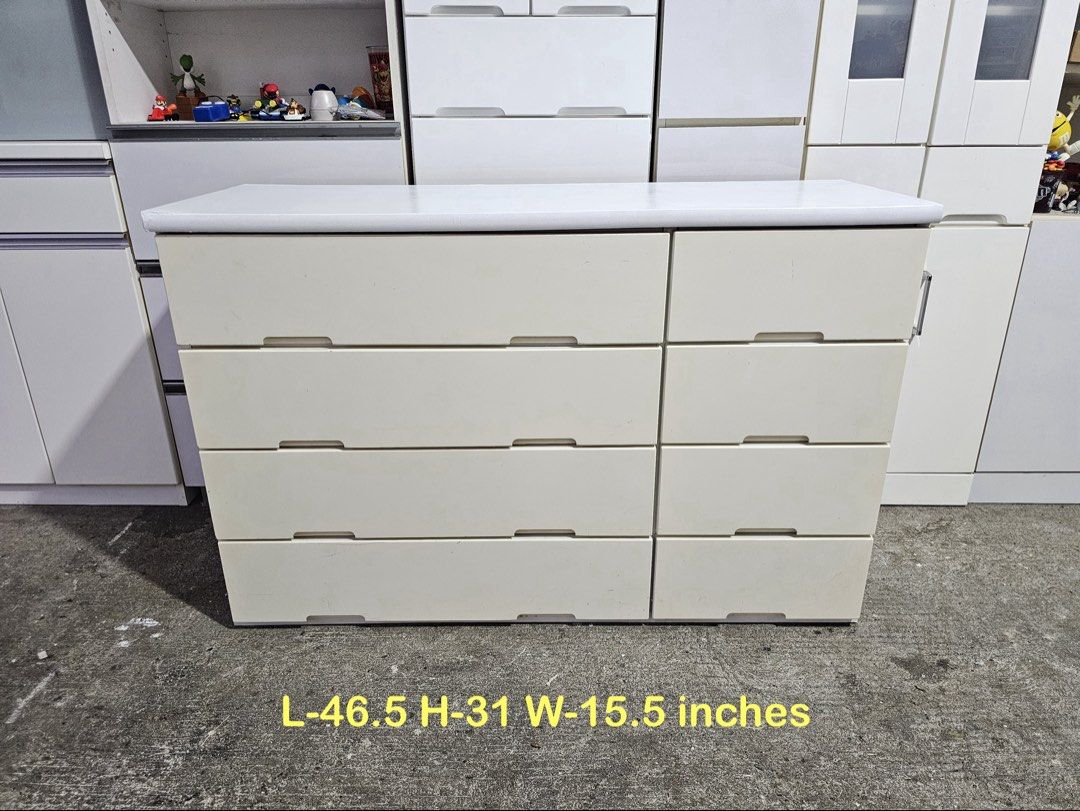 Lateral Drawers ‼️ (Category: Shelves, Cabinets & Racks) located in Quezon City. Submitted by ledamadel (Listing ID 1467292583, Image 1). Description: Lateral Drawers ‼️₱6800‼️ ✔L-46.5 H-31 W-15.5 inches 📏 ✔️8 Solidwood Drawers 🗄 ✔Laminated 🔖 ✔Compress & Mdf Back! 💢 ✔Scratches As-is!👌 Location: 40 Aplaya St. Napocor Village Tandang Sora Quezon City. For inquiry please Pm us or Call. 09066885859 Please like our page thanks! 👇👇👇👇 KMA O’sho