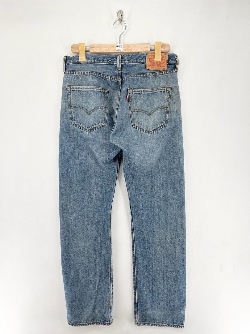 Levis 501 Medium Wash Button-Fly Straight Leg Jeans Pants (Category: Jeans) located in Manila. Submitted by buzz.garments (Listing ID 1467357203, Image 1). Description: Size: 32 on tag Dimensions(inches) - Waist/Width: 32” - Hip: 22” - Front Rise: 11” - Thigh: 11” - Inseam: 30” - Outseam/Length: 40” - Leg Opening: 7.5” signs of usage - color may vary due to lighting. please manage your expectations-minimal and unseen flaws must be considered..