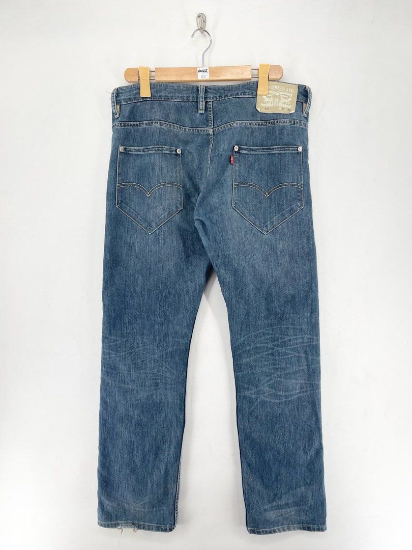Levis 504 Mid Rise Denim Jeans Pants (Category: Jeans) located in Manila. Submitted by buzz.garments (Listing ID 1467357887, Image 1). Description: Size: 34 on tag Dimensions(inches) - Waist/Width: 36” - Hip: 23” - Front Rise: 11’ - Thigh: 12” - Inseam: 33” - Outseam/Length: 43” - Leg Opening: 8.5” signs of usage - color may vary due to lighting. please manage your expectations-minimal and unseen flaws must be considered..