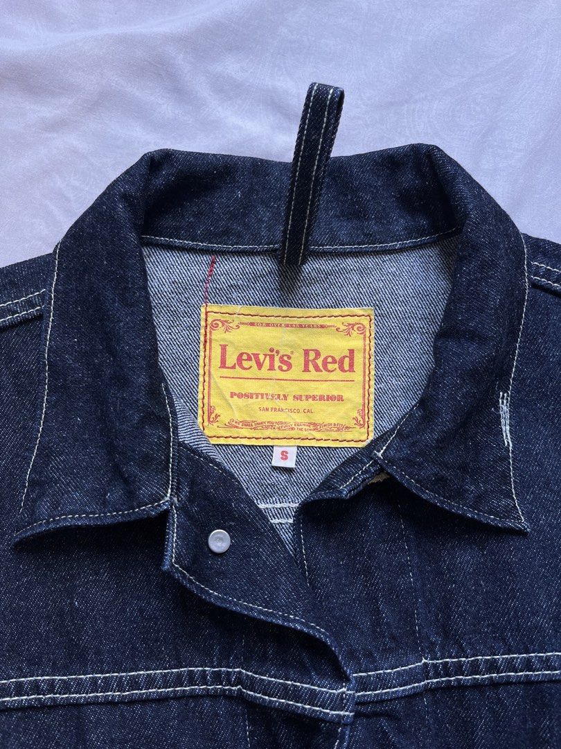 Levi's “RED COLLECTION” Trucker Jacket (Category: Coats, Jackets and Outerwear) located in Quezon City. Submitted by puresnow111 (Listing ID 1467194370, Image 3). Description: WTS/FS: LEVI’S RED LR TRUCKER JACKET from RED COLLECTION LEVI’S RED LR TRUCKER JACKET Size Small on tag Actual Dimes: W21 x L25 No issue/In great condition .