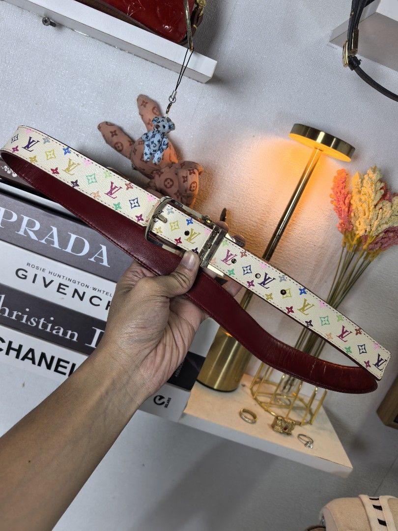 Louis Vuitton monogam Murakami belt (Category: Luxury Accessories) located in Baguio. Submitted by ashzachary (Listing ID 1467306272, Image 3). Description: Louis Vuitton monogam murakami Condition :Excellent condition Color rate 10/10 Size :Medium No issues No flaws Super ganda sa personal Pm. More details Good quality Plsss 📌No Bogus 📌No return MOP What you see is what you get PALAWAN, CEBUNA GCASH AND BDO Reminder😊 We're selling thrifted cl