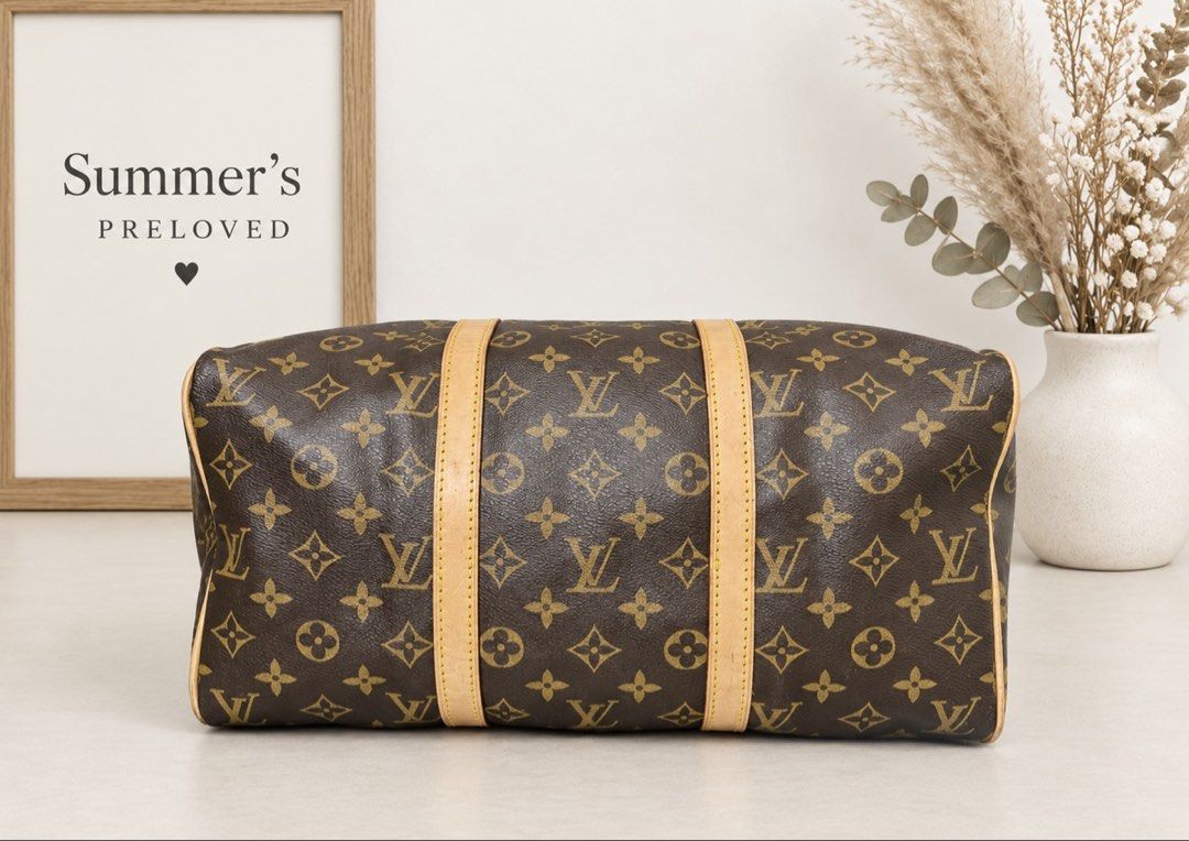 Louis Vuitton Sofia Coppola (Category: Luxury Bags & Wallets) located in Taguig. Submitted by summers.preloved (Listing ID 1467197018, Image 3). Description: 👜 BAG DETAILS 🤎 Monogram canvas body — Brown coated canvas featuring the recognizable ELVIRA initials and floral motifs, complemented by light tan leather accents. 👝Vachetta cowhide leather trim — The Monogram SC design features natural cowhide handles and trim. This piece has contrasting