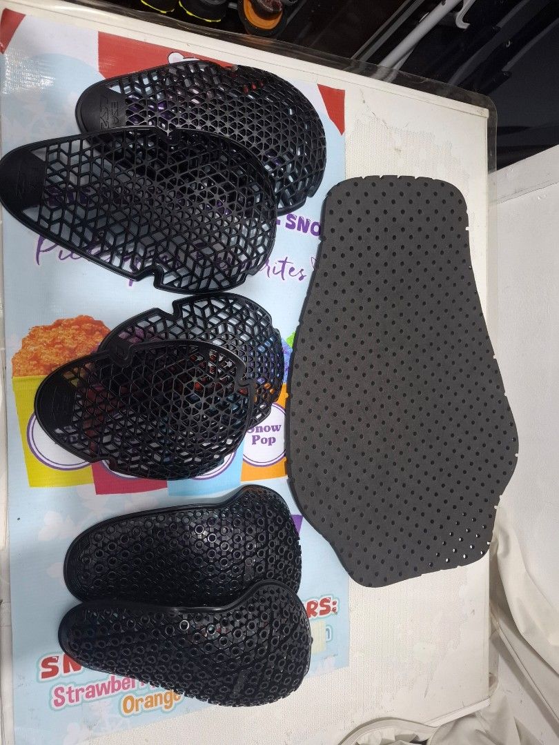 LS2 ESA original Motorcycle Jacket Armor Pads Protector Set (Category: Coats, Jackets and Outerwear) located in Quezon City. Submitted by quickmountain_b45748 (Listing ID 1467176576, Image 1). Description: - Complete set: Includes back protector, shoulder pads, knee, and elbow pads - Brand: Genuine LS2 ESA armor inserts removed from a riding jacket - Design: Black mesh-style plastic with ventilation for maximum airflow - Safety: Standard safety r