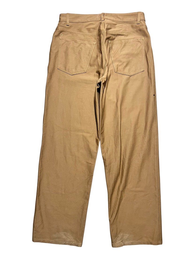 LULU LEMON BROWN EASY FIVE PANTS (Category: Jeans) located in Las Pinas. Submitted by greedythrifterz (Listing ID 1467301655, Image 3). Description: LULU LEMON BROWN EASY FIVE PANTS DIMES- WIDTH 34, LENGTH 44, THIGHS 14 LEG OPEN 9 (ALL INCHES) ISSUE- MINIMAL SIGN OF USAGE IN HEM (CHECK PICS) FREE SHIP AND NEGOTIABLE .