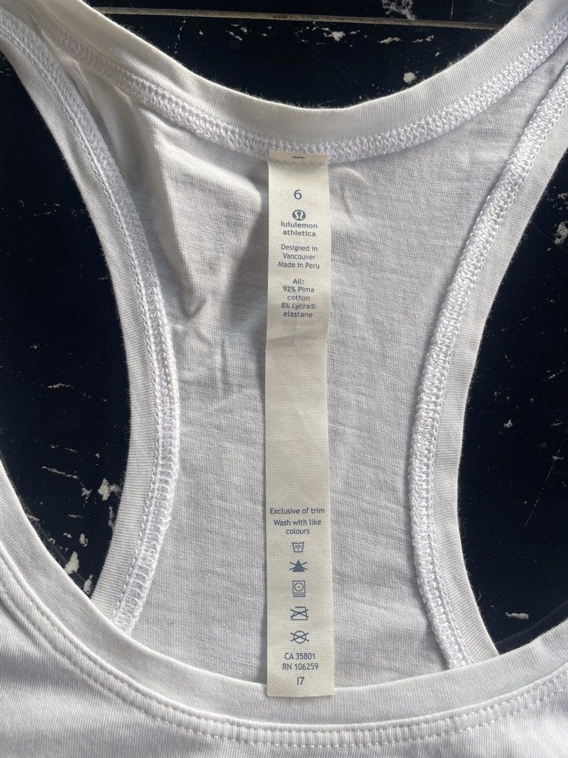 Lululemon Athletic White Racerback Tank Top Size 6 (Category: Activewear) located in Catigbian. Submitted by ekong_yeager (Listing ID 1467267704, Image 3). Description: Lululemon Love Tank Top Price: 450+shipping fee Excellent condition Authentic As new Color rate 9.8/10 No issue Washed and ready to wear measurements: - 16 width - 24 length unli vouch and vc with item Bohol, Visayas📍 📩.