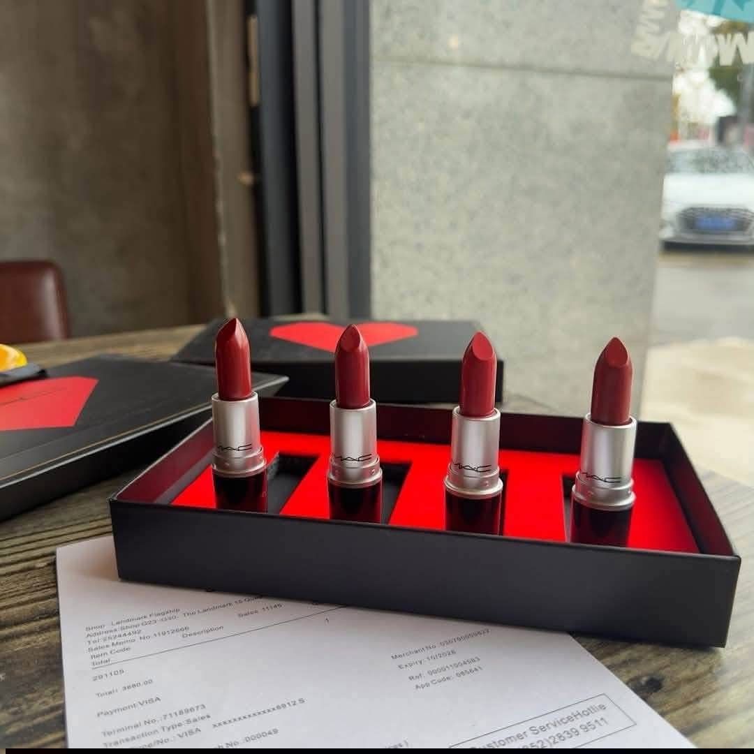MAC LIPSTICK (Category: Makeup) located in Manila. Submitted by _bylodia (Listing ID 1467182069, Image 3). Description: with paperbag & box.