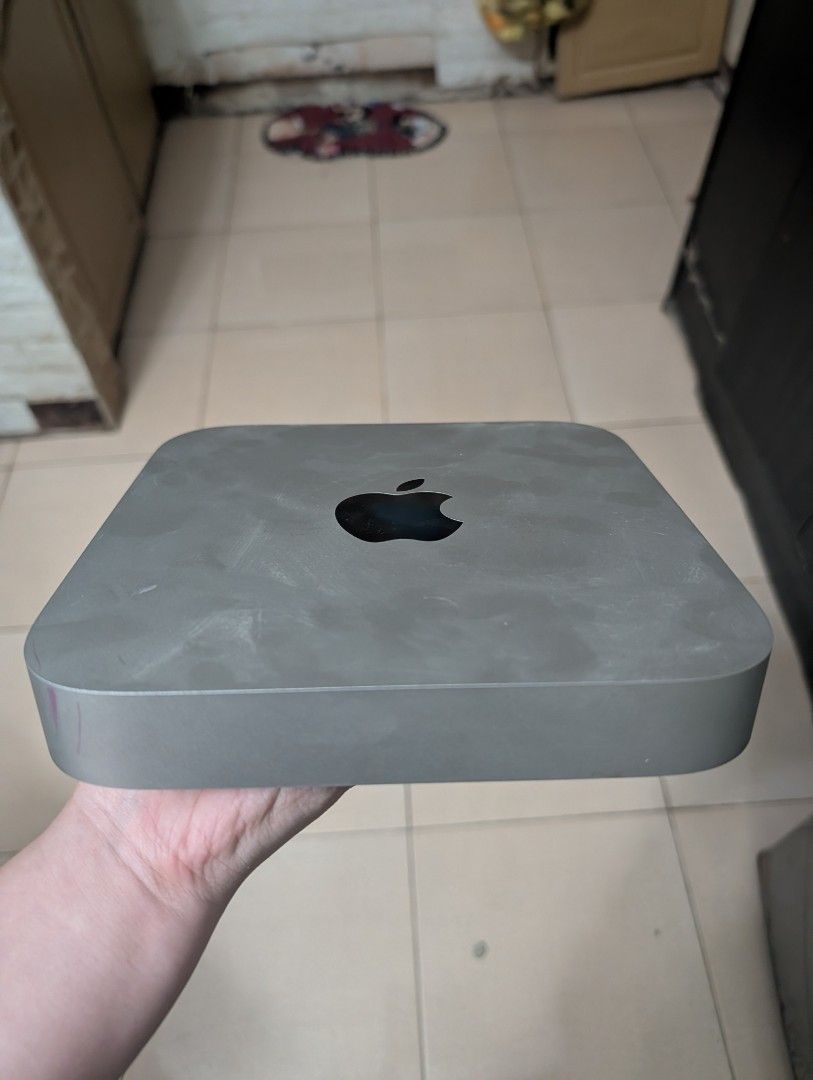 Mac Mini M2 (Category: Desktops) located in Makati City. Submitted by jmex.vcayate (Listing ID 1467318849, Image 2). Description: Mac Mini M2 with cord and HDMI can provide dock for extra USB and hdmi slots Used pero inalagaan. minor scratches or flaws but doesnt affect performance (check pics) will try to find original box meetup around Makati or BGC.