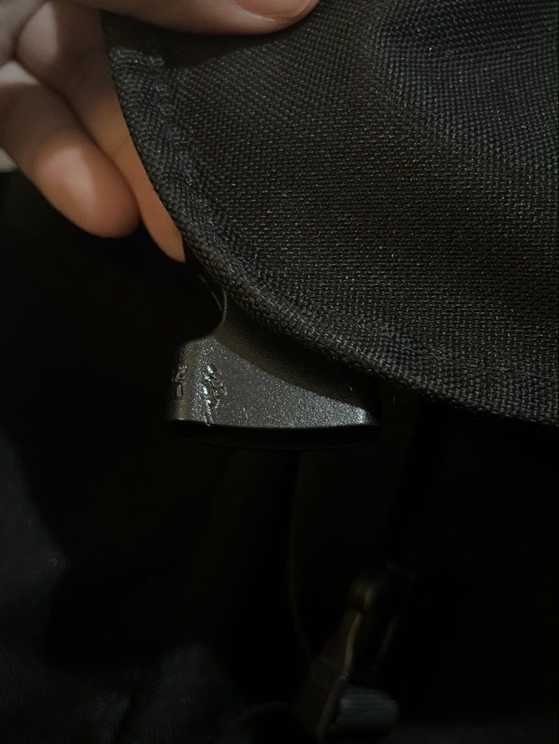 MAH Black Backpack 17 INCHES Size (Category: Backpacks) located in Rizal. Submitted by veuxxing (Listing ID 1467337159, Image 2). Description: - Brand: MAH - Color: Black - Size: Large - Condition: Clean exterior, with minor scuffs and wear on the plastic buckle as pictured - Usage: Spacious main compartment ideal for school, work, or daily commute.