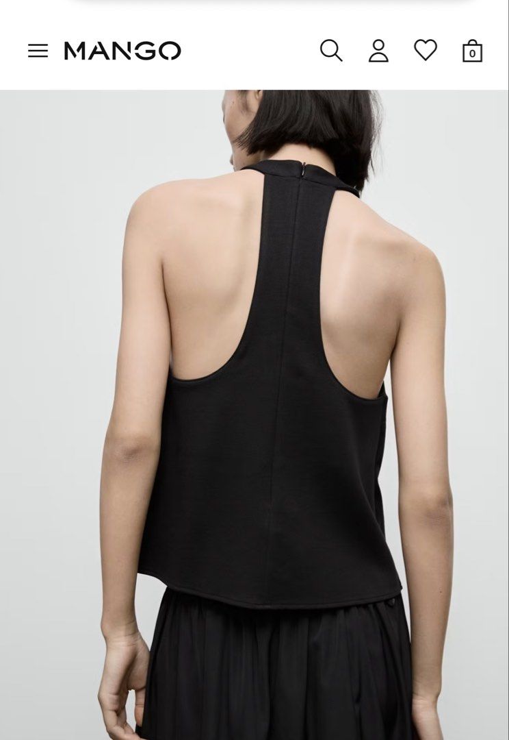 Mango haltered top (Category: Announcements) located in Las Pinas. Submitted by silvader (Listing ID 1467267519, Image 2). Description: Authentic Small Brand new Nice fabric So chic😍.