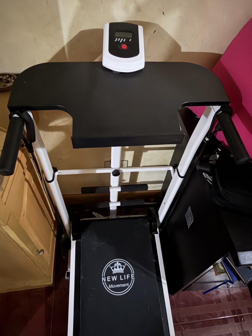 Manual Treadmill (Category: Cardio & Fitness Machines) located in Taytay. Submitted by kjbibe (Listing ID 1467240043, Image 3). Description: Manual Treadmill with display screen (time, distance, speed, and calories). Can be folded and has adjustable slope. Used twice only. .