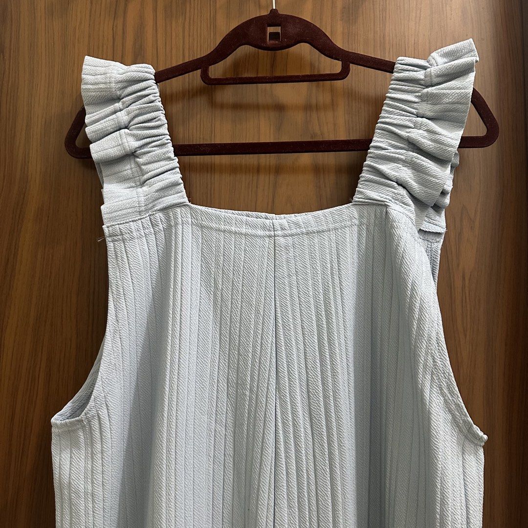 Marie Marie Blue Jumpsuit (Category: Jumpsuits) located in Makati City. Submitted by xo.thrifty (Listing ID 1467268094, Image 1). Description: Can fit Medium to Large length:46 from shoulders.