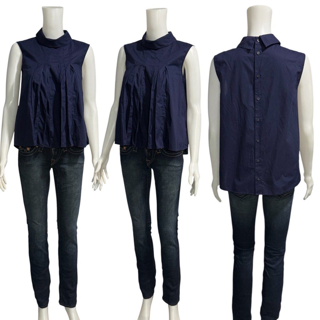 Marni X uniqlo pleated top (Category: Sleeveless) located in General Santos City (Dadiangas). Submitted by curatedstuffs101 (Listing ID 1467258276, Image 3). Description: Like new No flaws Color rate:10/10 Size: small on tag Dimension Width: 18 inches Length: 21 inches.