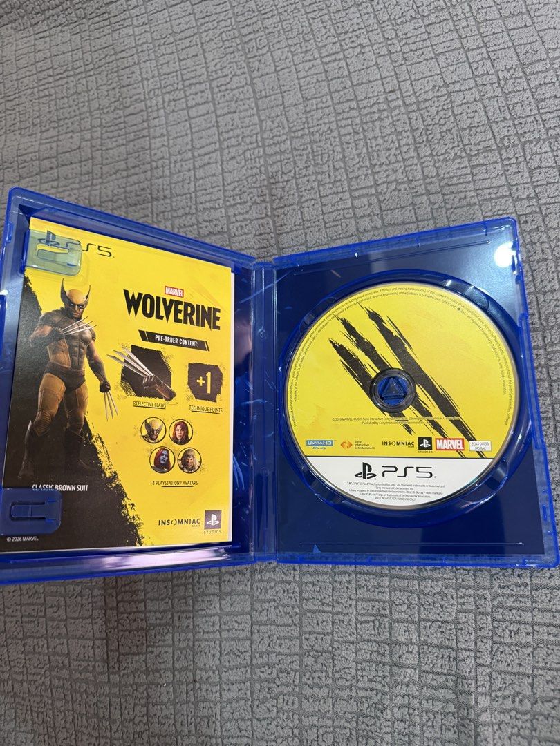Marvel's Wolverine PS5 Game (Category: PlayStation) located in San Pedro. Submitted by jcfiesta (Listing ID 1467197088, Image 2). Description: Selling my Wolverine PS5 game Code unused Bought at P4,099 from Datablitz Selling for P3k (neg) Shipping c/o buyer Meet ups: Mon to Wed - BGC Thurs to Sun - Robinsons Galleria South, Southwoods Mall or Alabang Town Center.