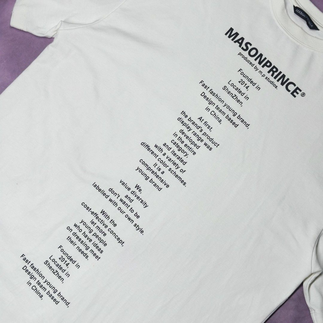 Mason Prince Origin Script (Category: Tshirts & Polo Shirts ) located in San Jose. Submitted by dripdropph22 (Listing ID 1467321981, Image 3). Description: Mason Prince Origin Script 499 + sf unli Vouche unli VC.