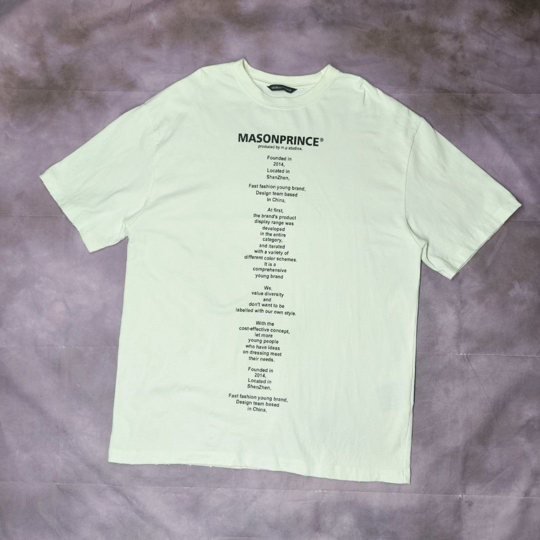 Mason Prince Origin Script (Category: Tshirts & Polo Shirts ) located in San Jose. Submitted by dripdropph22 (Listing ID 1467321981, Image 2). Description: Mason Prince Origin Script 499 + sf unli Vouche unli VC.