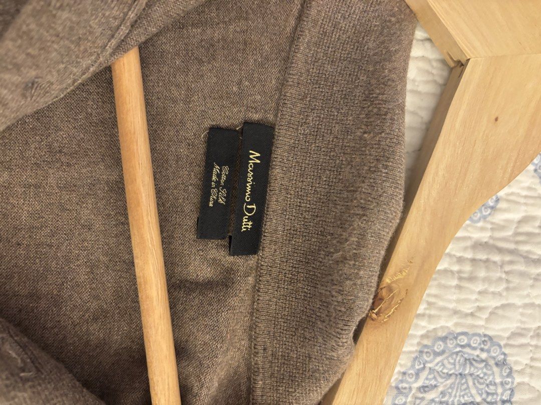Massimo Dutti Brown Cotton Silk Polo Sweater (Category: Longsleeves) located in Makati City. Submitted by Luffygoat23 (Listing ID 1467250446, Image 2). Description: - Brand: Massimo Dutti - Material: Super soft cotton and silk blend - Color: Clean neutral brown - Style: Polo collar with button placket, long sleeves - Details: Ribbed hem and cuffs - Fit: Regular fit menswear - Origin: Made in China - Condition: Excellent, easy to match with jeans 